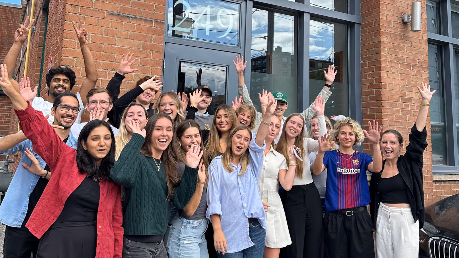 Experiential commerce agency Salt XC has remained committed to hiring entry-level talent. This is a photo of its internship class last summer. (Courtesy of Salt XC)